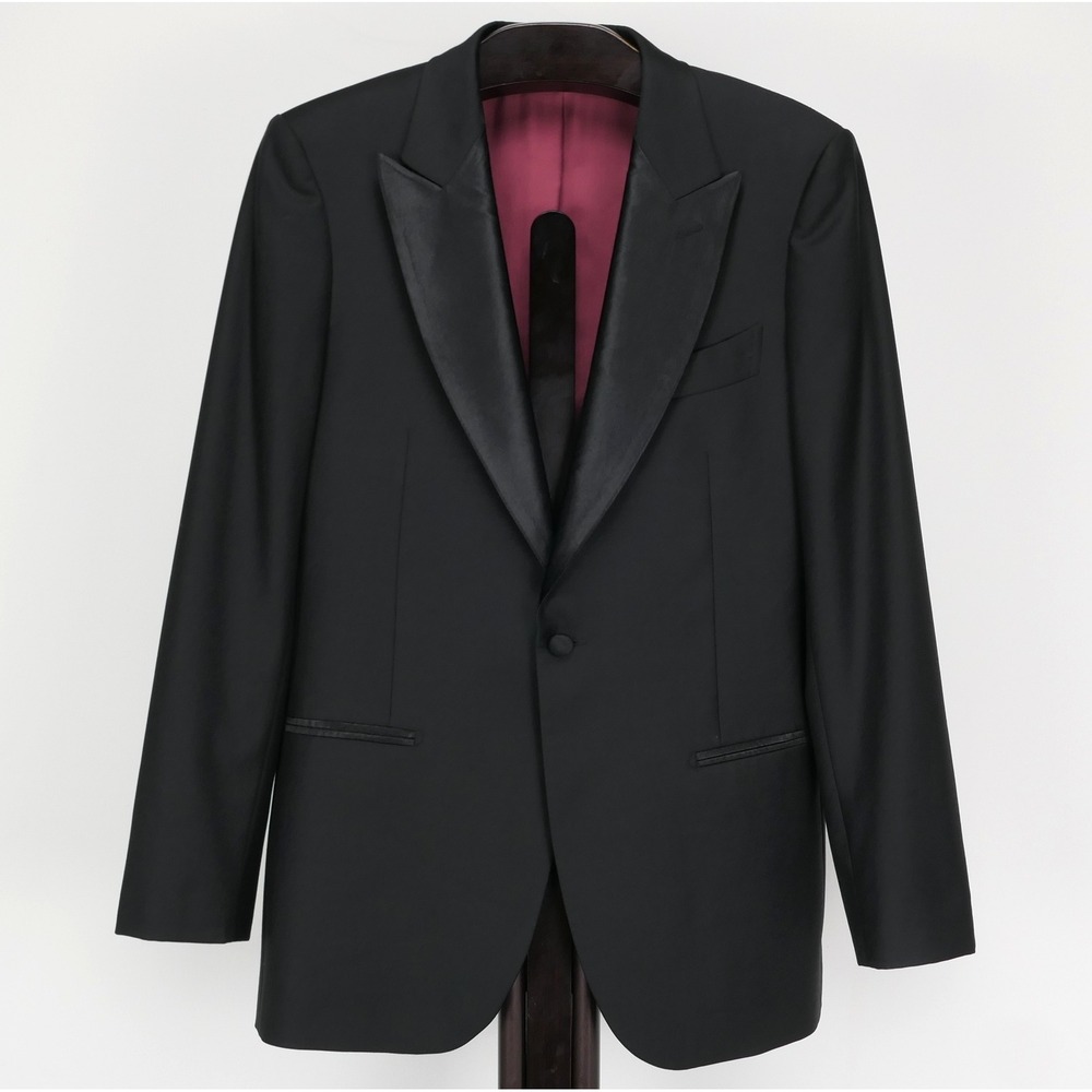 Suitsupply Lazio Tuxedo Jacket Mens‎ 38R Sim Black Vitale Barberis Canonico Peak